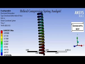 Helical Compression Spring Analysis I Static Structural I ANSYS Workbench I Basic Tutorials