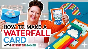 How to Make Waterfall Cards - Easy DIY Rainbow Card