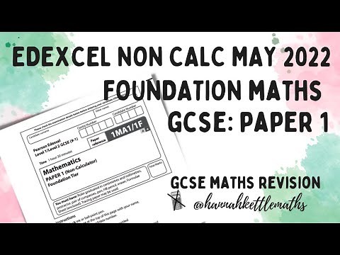 Edexcel May 2022 Foundation GCSE Maths Past Paper Walkthrough 1MA1/1F | GCSE Maths Revision