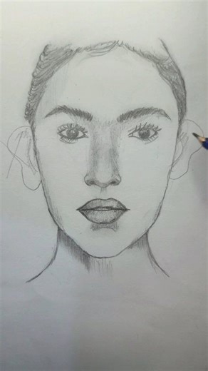 how to draw a front view of an ear | Drawing Steps