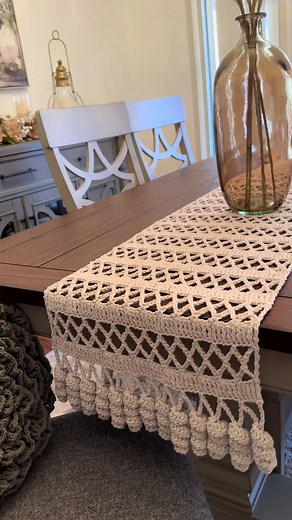 Crochet Table Runner Tutorial Part 2 | Yarn Bee Small Braided | 4 mm Hook