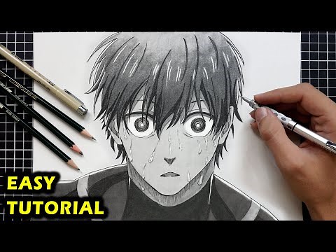 How to Draw Yoichi Isagi - Blue Lock | Easy Drawing (Step by Step)