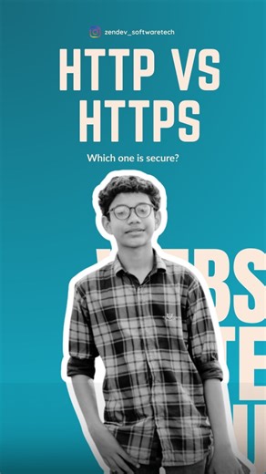ZenDev Software Technologies on Instagram: "Do you know the real difference between HTTP and HTTPS? 🔐 In this video, I clearly explain why HTTPS is more secure than HTTP in a simple way. You’ll learn: How data travels in HTTP vs HTTPS Why HTTP is not secure How HTTPS encrypts your data Why HTTPS is mandatory for modern websites If you are learning web development or full stack development, this is an important concept you must know. For more coding and security-related content, don’t forget to