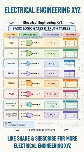 Basic logic gates and Truth tables