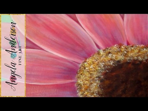 Gerbera Daisy Acrylic Painting Tutorial for Beginners (Part 1) | Free Lesson | How to Paint Daisies