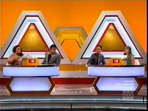 Highlights of game show "The Pyramid", Tie-Breaker segment, and bonus round (Richards)