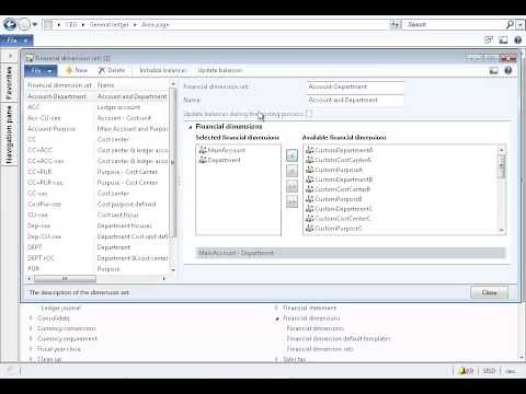 Dynamics AX 2012 - Dimension Sets and Trial Balance