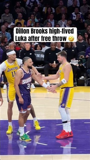Dillon Brooks messing with Luka at FT line 😂 (via ‪@LADE24‬)