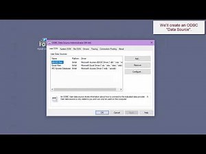 Creating an ODBC Data Source