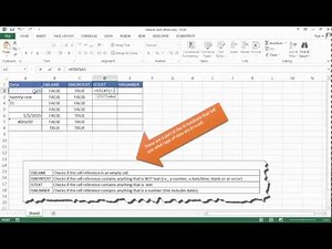 Use the ISBLANK, ISNONTEXT, ISTEXT, and ISNUMBER Functions