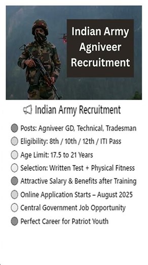 📢 Indian Army Recruitment