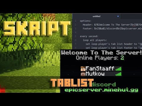 How To Make A Tablist - Minecraft Skript Tutorial