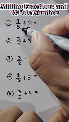 57K views · 974 reactions | Adding Fractions and a Whole Number #mathtutor #fbreelsvideoviral #basicmath | Mathematics Tutorial | Facebook
