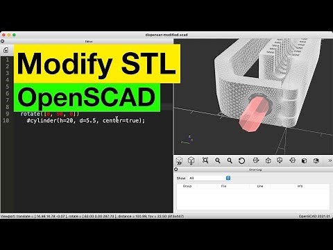 OpenSCAD: Modify an existing 3D model (STL) with code