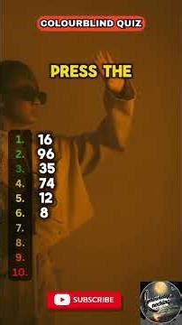 ​🤯 Colour Blindness Test: Can You Read This? The Ultimate Color Blind Quiz! #trending