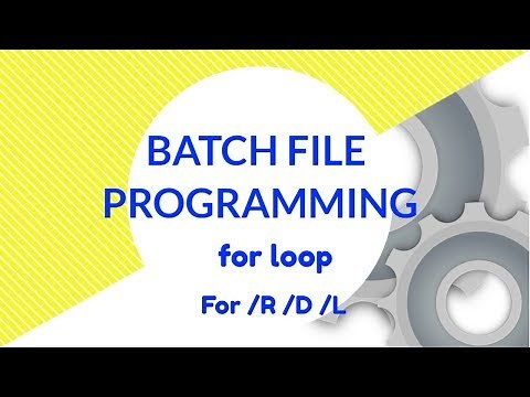 For /R, For /D, For /L Loop in Batch File Programming