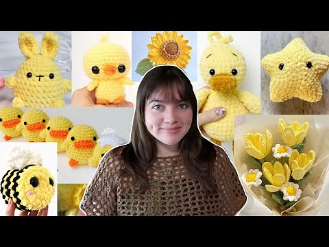 50 easy YELLOW crochet ideas with FREE patterns (beginner friendly)