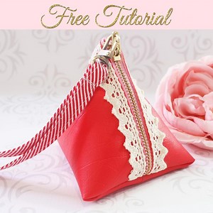 Triangle Pouch Pattern {Free Purse Tutorial} TREASURIE