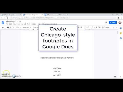 Create Chicago-style footnotes in Google Docs