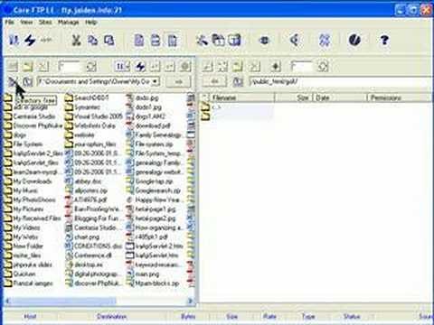 How to use Core Ftp to upload website
