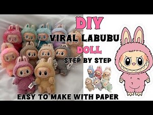 Diy Labubu paper doll|how to make labubu doll with paper squishy|how to make labubu|#viral#labubu#yt