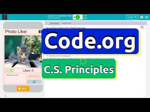 Code.org Lesson 4 | Activity Guide | Variables Make a Photo Liker App | CS Principles Unit 4