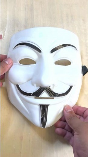 Custom painting a DIY hacker mask for Halloween 😱 #mask #masks #custom #hacker