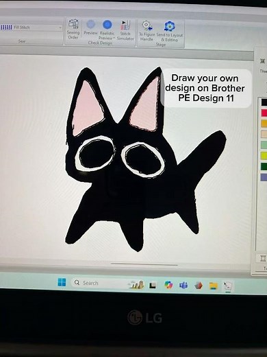 Creating an Embroidery Design using Brother PE Design 11 #DesigncenterPE11 #PEdesign11