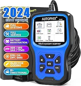 AUTOPHIX 7310 Full Systems Diagnostic Scan Tool Compatible with Land Rover and Jaguar, Car Code Reader Full Functions OBD2 Scanner Battery Registration Tool Compatible with JLR After 1996