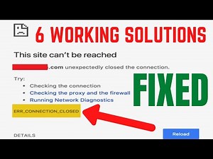 How To Fix Google Chrome Err Connection Closed Error | Solve err_connection_closed chrome Easily