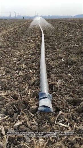 Mesmerizing Water Dance! 💦 Watch This Irrigation Pipe Come to Life