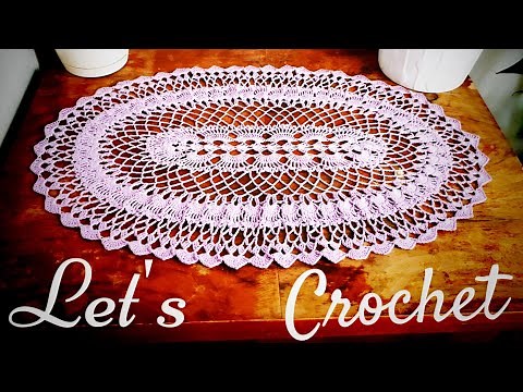 Classic Oval Crochet Doily Pattern ✨ | Crochet doily tutorial