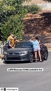 31K views · 91 reactions | #Repost @citizenqpp.la. STUDIO CITY - A prompt 9-1-1 call allowed #LAFD Engine 86 to quickly and safely rescue a 2 year-old from his family’s sedan on August 19, 2024, when the toddler suddenly locked himself in the vehicle as his parents stood nearby. | Los Angeles Fire Department | Facebook
