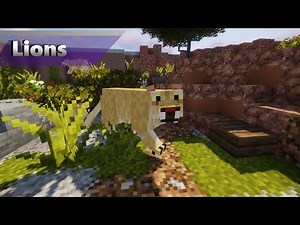 Lions | Alex's Mobs Zoo (Minecraft 1.16.5 Zoo)