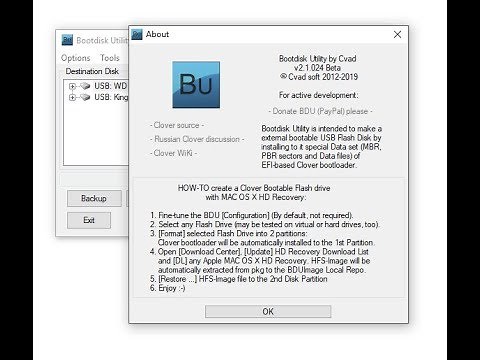 How to create Clover bootloader installer with Bootdisk Utility