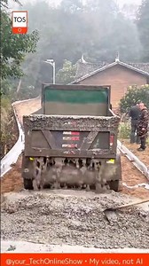 CONCRETE road pouring 🚛🧱🔥 heavy construction skill #shorts #technology #skills #crafts #engineering