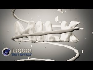 Cinema 4D Tutorial LIQUID TEXT Effect (FREE Materials + Lightroom)