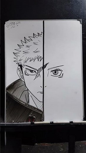 how to draw yuji itadori