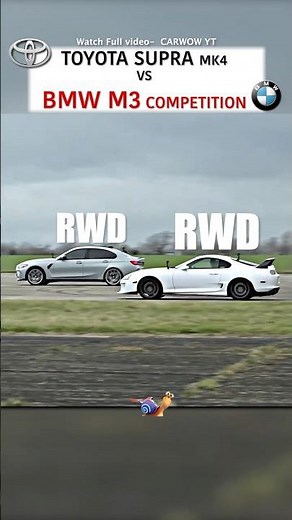 Toyota Supra Mk4 vs BMW M3 Competition — DRAG RACE