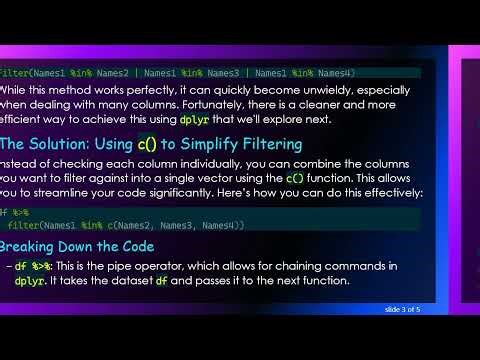 How to Filter Values Across Multiple Columns in R Using dplyr