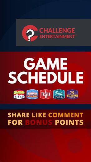 🗓️THE #SouthAlabamaTrivia GAME SCHEDULE 𝙍𝙚𝙖𝙙𝙮 𝙩𝙤 𝙥𝙡𝙖𝙮 & 𝐖𝐈𝐍? Download our APP for Android or iPhone! 𝐎𝐑 click on the link below for the updated, complete, full schedule online before heading out for the most accurate show info! . . 👇: https://challengeentertainment.com/area/SouthAlabamaTrivia?utm_campaign=20251229&utm_medium=facebook&utm_source=South Alabama Trivia . 💬: 𝐒𝐇𝐀𝐑𝐄, COMMENT, and LIKE 𝐓𝐇𝐈𝐒 𝐩𝐨𝐬𝐭 for 𝐛𝐨𝐧𝐮𝐬 𝐩𝐨𝐢𝐧𝐭𝐬 𝐨𝐫 𝐞𝐱𝐭𝐫𝐚𝐬! Tag your team