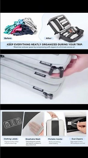 10-in-1 Compression Packing Cubes – Travel Like a Pro!