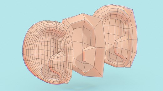 Low Poly Cartoon Ear - Download Free 3D model by CzernO (@czernobog)