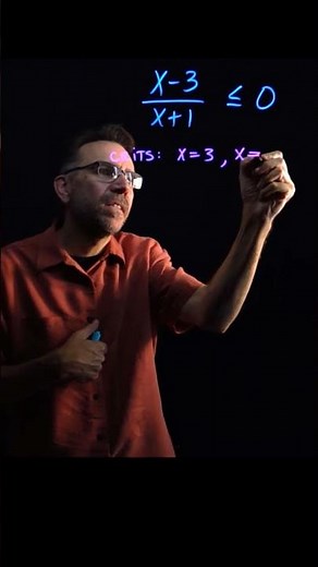 How to Solve a Rational Inequality with a SIGN CHART #shorts