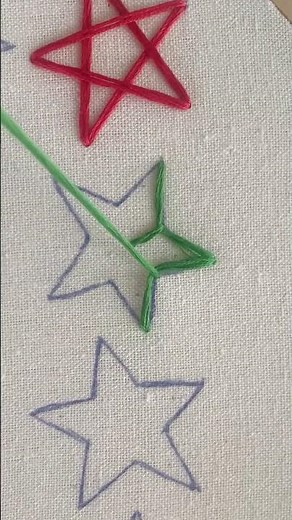 Simple and easy Christmas star embroidery 2
