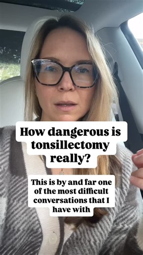 Jessica Lee, MD, DipABLM on Instagram: "Tonsillectomy is one of the most common ENT surgeries but it still deserves real conversation, especially around bleeding risk. ❤️‍🩹 Published studies indicate a bleeding risk between 1-2% but ask your surgeon what their individual rate is (most surgeons track this). Rarely is it fatal but the risk is not 0. Bleeding can happen in two windows: • Early (first 24 hours): usually related to surgery itself. • Delayed (days 5–10): most often when the “scab” na