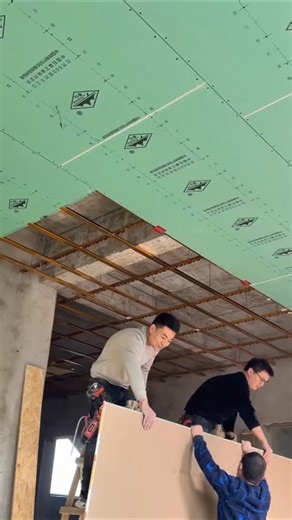 check_wel on Instagram: "Plasterboard Ceiling Installation Process: Experience the Speed ​​of a Master Craftsman"