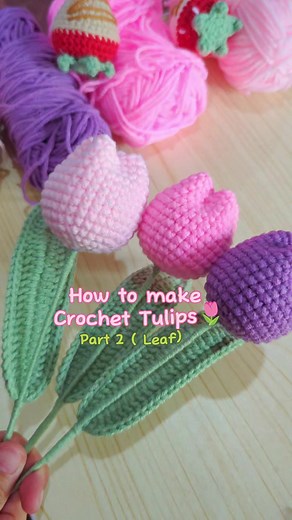 Crochet Tulip Leaf Tutorial for Beginners