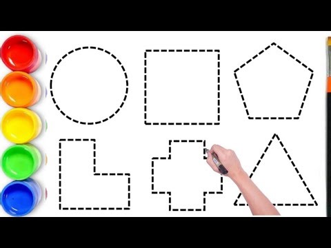 How To Draw And Color Shapes, Drawing and Coloring Shapes, Drawing Coloring For Kids