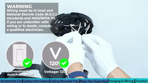 addlon Ceiling Fans with Lights and Remote, 18'' Low Profile Ceiling Fans, 3000-6000K Dimmable Modern Flush Mount LED Fan Light, Fandelier Ceiling Fan for Bedroom, Kitchen, Living Room, Black